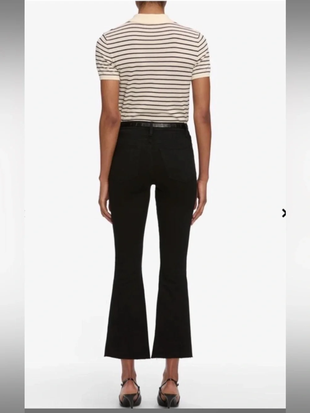 Frame Denim Black Le Crop Mini Boot in Size 27 EUC Day to Night Capsule Luxury - Picture 5 of 12
